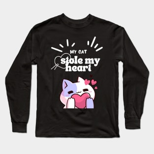 MY CAT STOLE MY HEART Long Sleeve T-Shirt